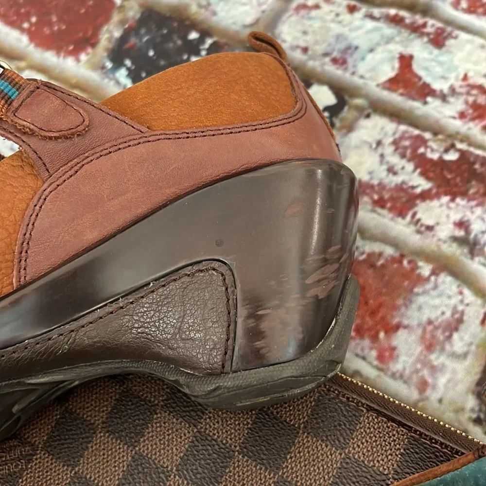 * J-41 brown Mary Jane Wedges - Picture 5 of 11
